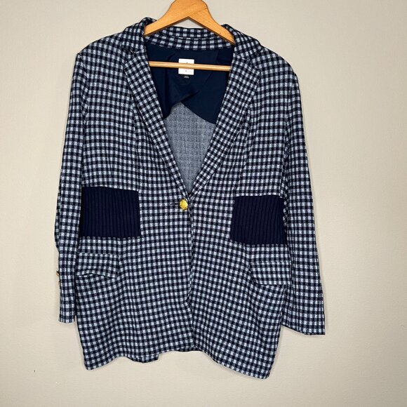 Cabi Blazer Jacket Womens Size Large Knit Stretch Long Workwear Business Casual - Picture 2 of 8